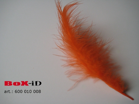 Pluimen Marabou +/- 14 cm kleur 08 oranje